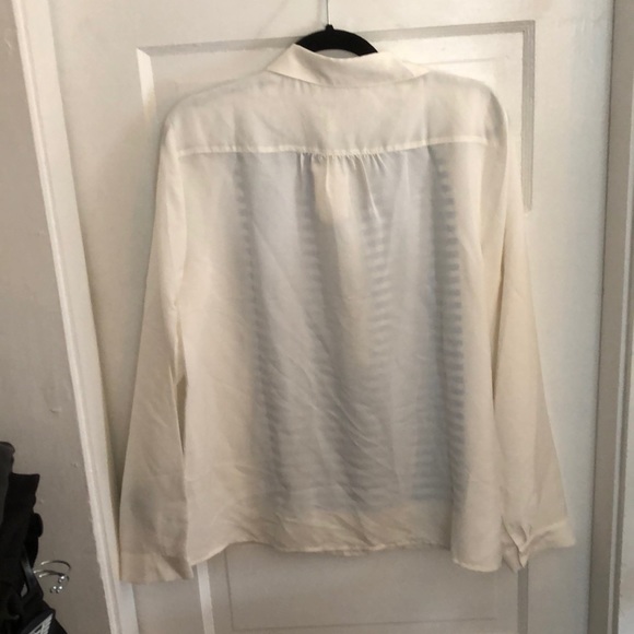 J. Crew semi-sheer blouse size L - Picture 2 of 4